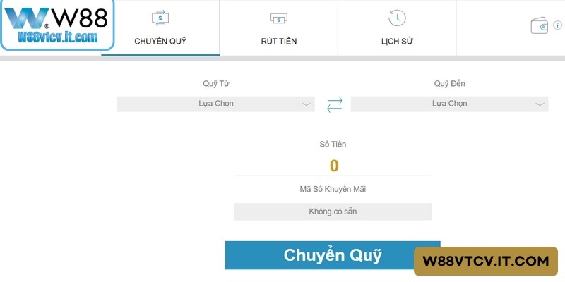 Giao diện quản lý ví tiền và các điều kiện cần thiết khi rút tiền W88 Giao diện quản lý ví tiền và các điều kiện cần thiết khi rút tiền W88