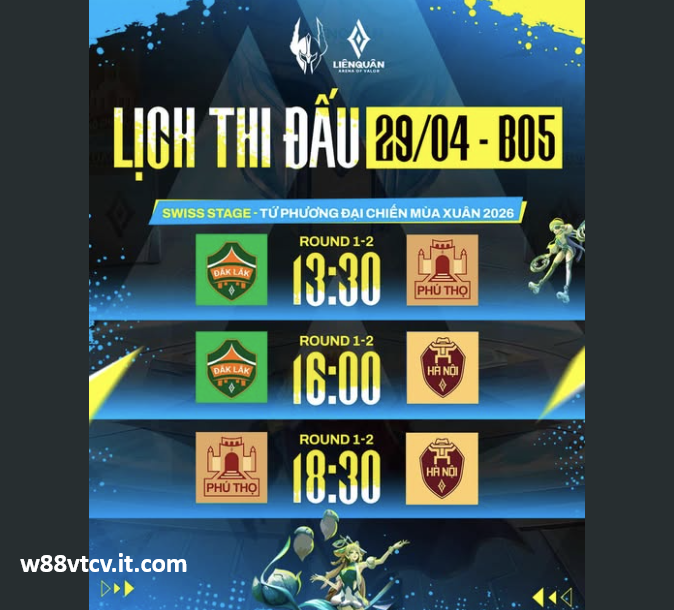 TRỰC TIẾP SWISS STAGE TỨ PHƯƠNG ĐẠI CHIẾN MÙA XUÂN 2026 NGÀY 29/04 23 Screenshot 2026 04 29 124723